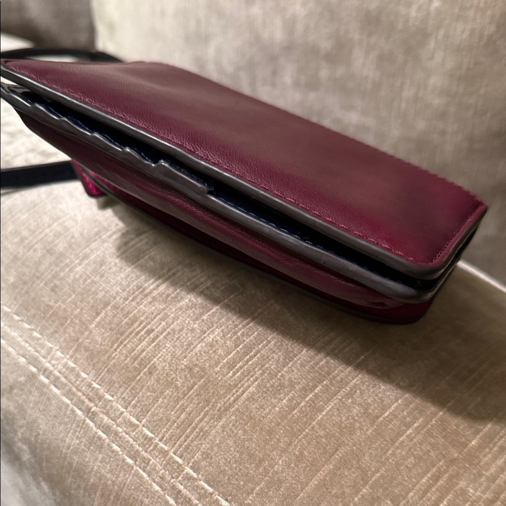 Coach Two-Tone Pink and Burgundy Crossbody Bag - Picture 12 of 14